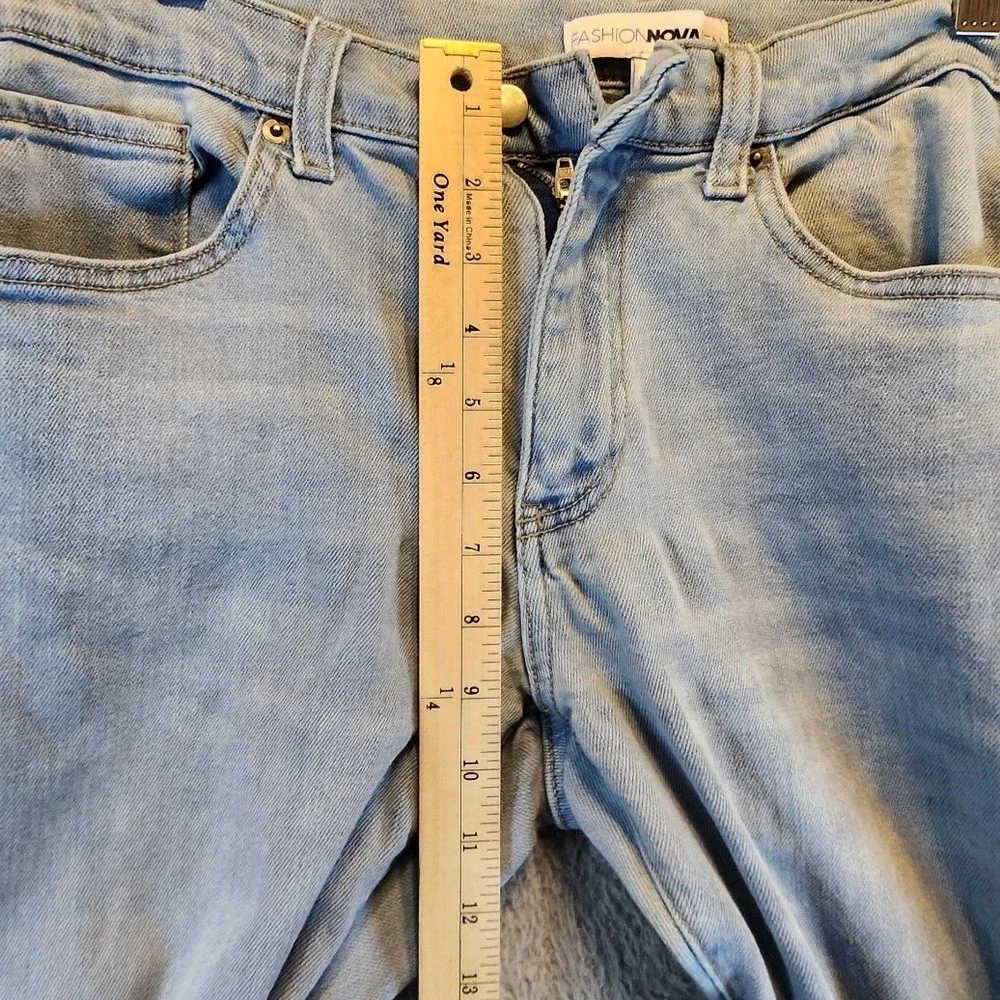 Fashion‎ Nova Jeans Mens 34 (Fits 32x31) Blue Denim Stretch 5-Pocket Straight